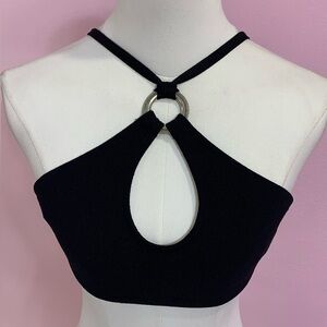 VTG 90s Anne Klein Black Bikini Top Size 6